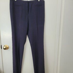 Tory Burch 100% Wool Lamb Straight Leg Pants Size 10 Navy